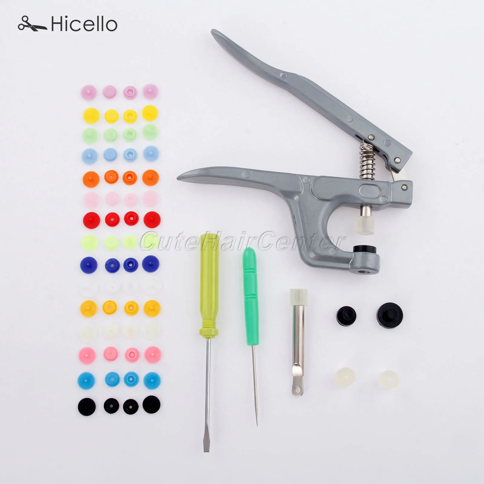 

300 PCS T5 Snap buttons 12mm + 1 Snap plier sets 17cm Portable DIY Sewing tools Leather Jacket Handbags Hicello sets