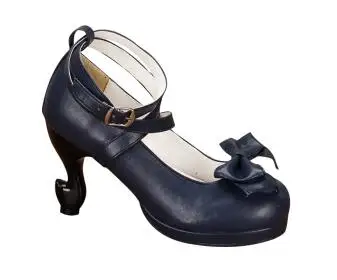 Zapatos Cosplay Lolita Chica 34 Estilo Mori Extraño Angelical Bombas Mujer Mujeres blanco Alta Marino Impresión brown azul 44 rojo Tacones Señora Princesa Vestido Partido Negro tIxXYw