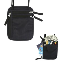 Дорожный шейный чехол, держатель для паспорта, RFID блокирующий шейный кошелек, потайные бумажники для карт, денежный паспорт, телефонные документы, 8 W