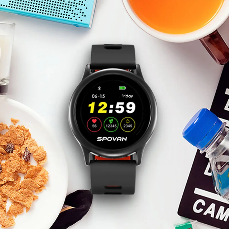 Spovan lcd умные спортивные часы для мужчин силиконовые для фитнеса умные часы с Bluetooth военные цифровые часы для здоровья модные