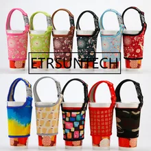 100 шт. держатель для хранения бутылок молоко чай кофе ручной напитки тканевый чехол с подтяжками анти-ожога рукав для чашки погружной материал