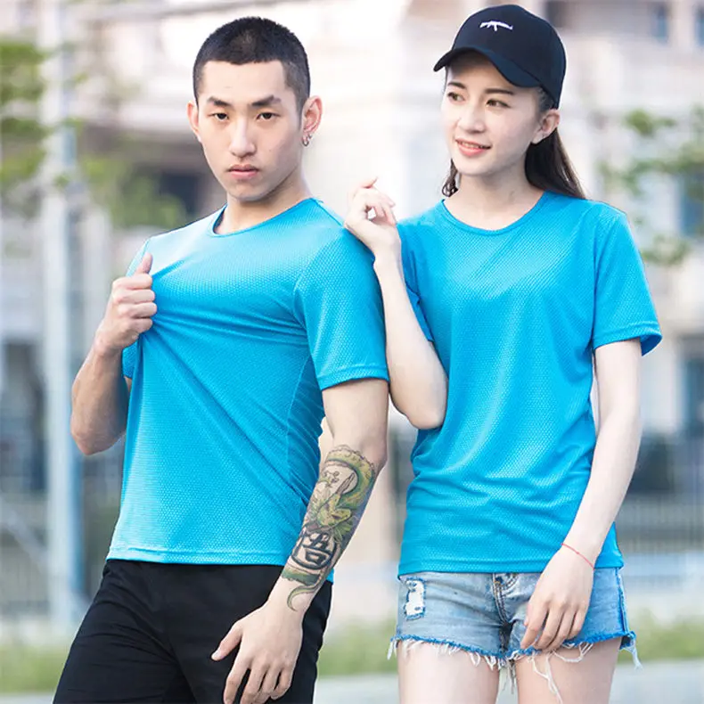 XS-5XL Fast Dry T shirts Men Women Short Male Female Fitness T-Shirts Summer Breathable Hiking Couple Sweat-shirts Man Plus Size 6
