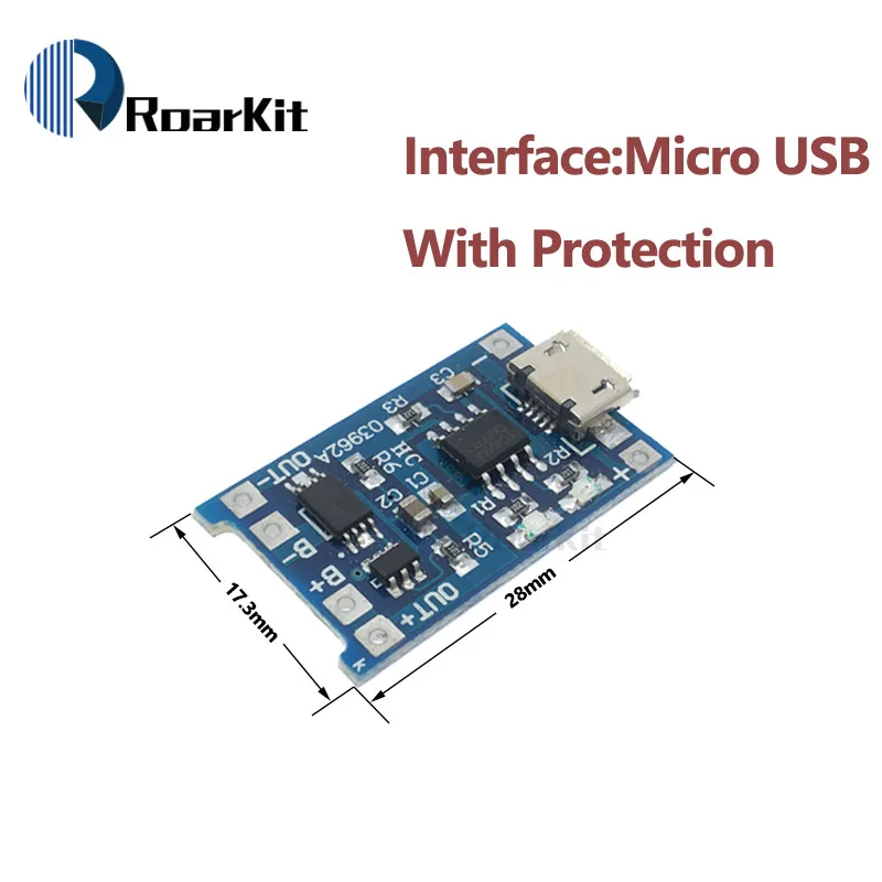 Тип-c/Micro USB/Mini USB 5V 1A 18650 TP4056 модуль зарядного устройства литиевой батареи зарядная плата с двухканальная видеокамера с защитой функции 1A литий-ионный аккумулятор