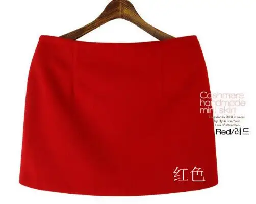 

2019 A-Line Skirt Woolen Short Skirt Slim Elegant Basic Sexy Mini Skirts Women