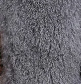 CX-S-02B длинный размер большой натуральный монгольский овечий мех Шарф - Цвет: Темно-серый