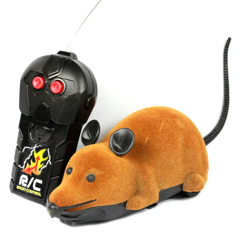 

2018 New Scary R/C 2CH Simulation Plush Mouse Mice With Remote Controller Kids Toy Gift Gray Great Toy To Have Fun M9