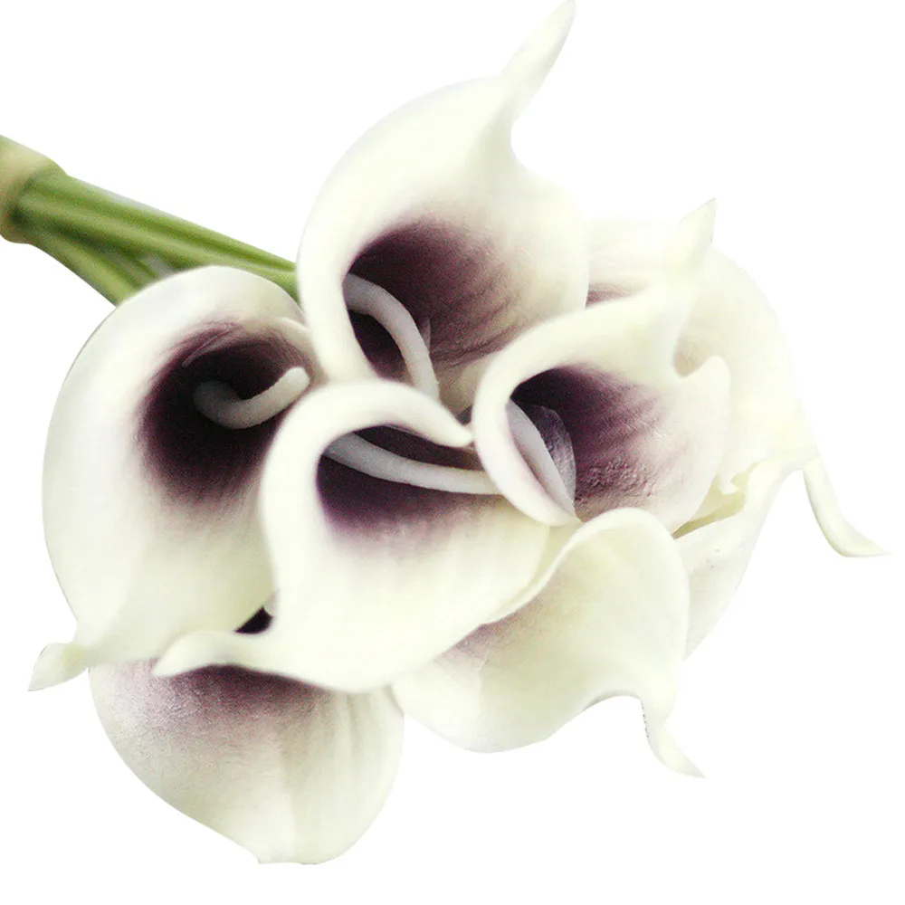 6 шт. искусственный сенсорный Калла Лилия искусственный цветок для свадьбы Домашний Декоративный букет Искусственные Свадебные цветы Высокое качество A65 - Цвет: I