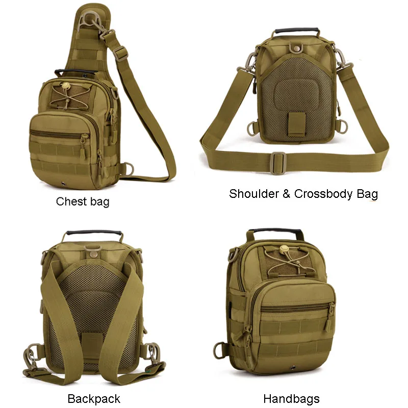 Billige Taktische tasche Molle Angeln Wandern Rucksäcke Jagd Taschen Sport Brust Sling Schulter Rucksack Militär Armee Mochila Tas XA598WA