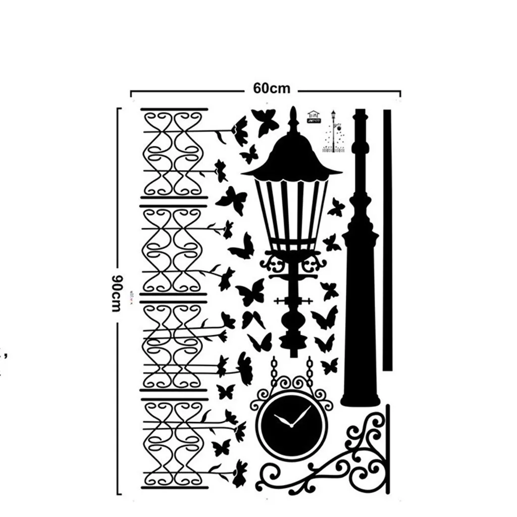 Горячий озорной Бабочка и уличный светильник, настенный светильник, стикер s, украшение для дома, школьная комната, детский сад, стикер на стену@ 026