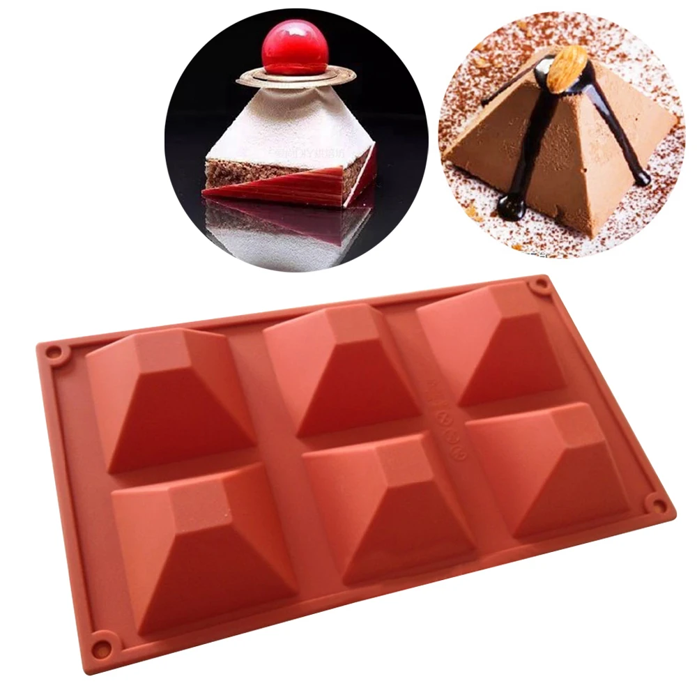 Pyramid Mousse Cake Silicone Molds Soap Clay Mold DIY Candy Sugar