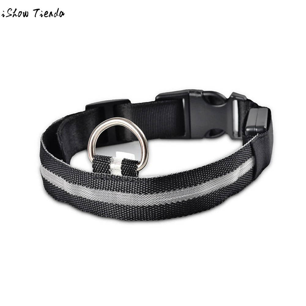 

Safety Pet Collar For Lighted Up Nylon Solid LED Dog Collar Glow Necklace