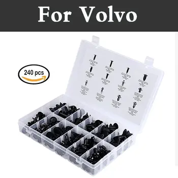 

240x Car Bumper Door Panel Trim Set In Case Fit Set Rivets For Volvo C30 C70 S40 S60 S80 V40 V50 V60 V70 Xc60 Xc70 Xc90