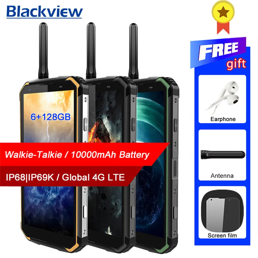 Мобильный телефон Blackview BV9500 Pro Android 8 1 четыре ядра 5 7 дюймов 18:9 MTK6763T 6 ГБ ОЗУ 128 Гб ПЗУ