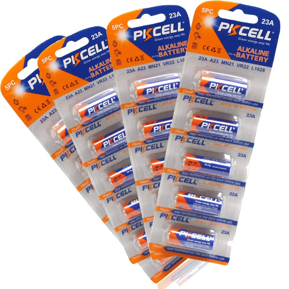 PKCELL 20 шт. A23 батареи 12 В 23A Замена A23BP 23 MN21 23GA 23AE 21/23 L1028|Батарейки| |