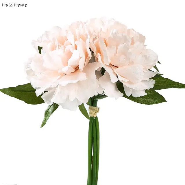 1 Bunch Silk Artificial Flower Light Pink Peony For Public Places 1 Bunch Silk Artificial Flower Light Pink Peony For Public Places Celebrations Garden Wedding Party Home Festival Decor
