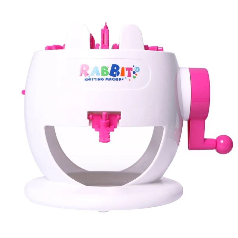 

Hot Children's Textile Wool Machine Toy Cartoon Animal Rabbit Hand Weaving Cylinder Machine Parent-child Game Tool Toys Gifts