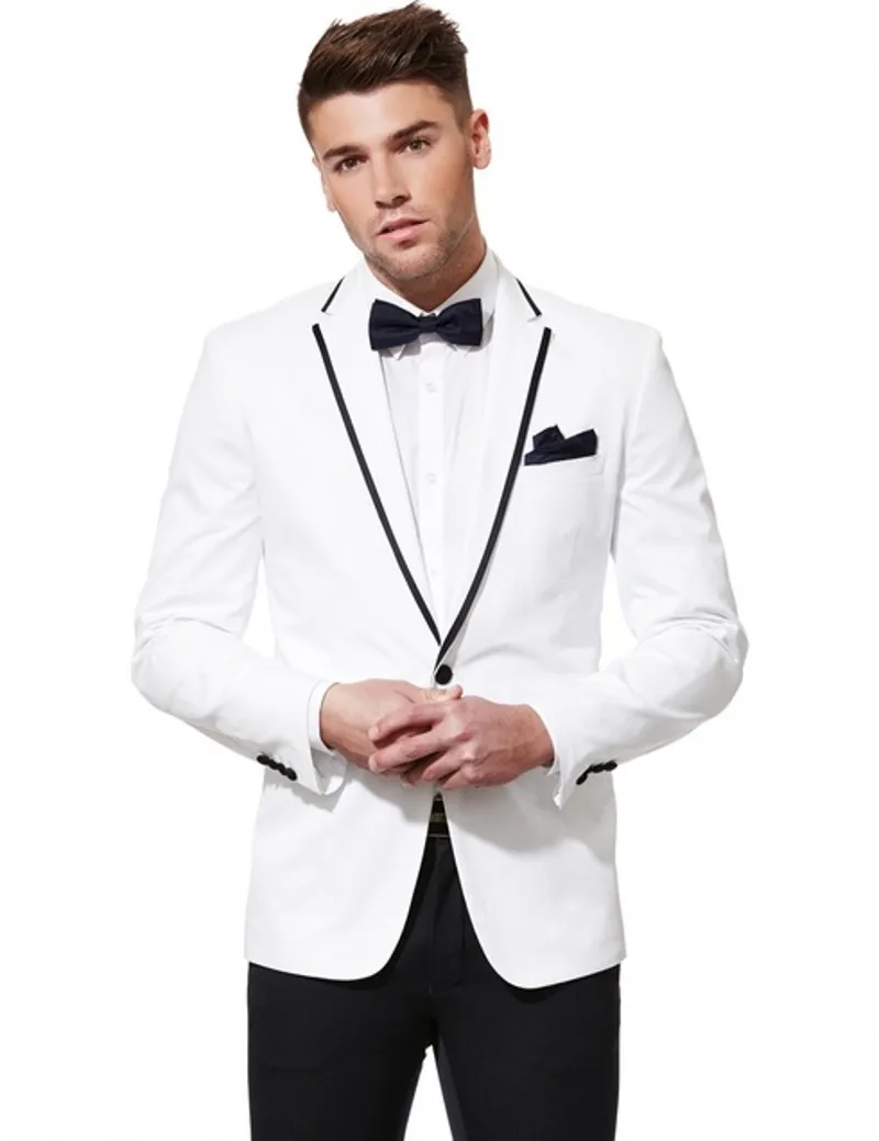 Brand New Groomsmen Notch Lapel Groom Tuxedos Center Vent Mens Suits ...