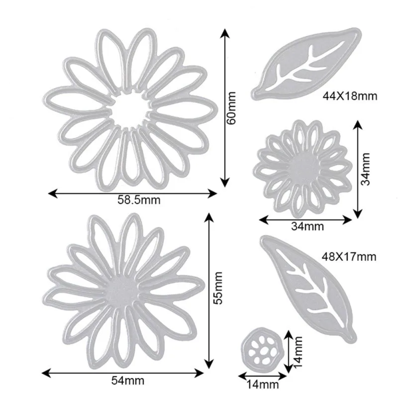 6 шт./компл. металлический Трафаретный вырубной штамп цветами и лепестками лист трафареты сделай сам для скрапбукинга декоративное тиснение "сделай сам" Payper карты Stansen Voor