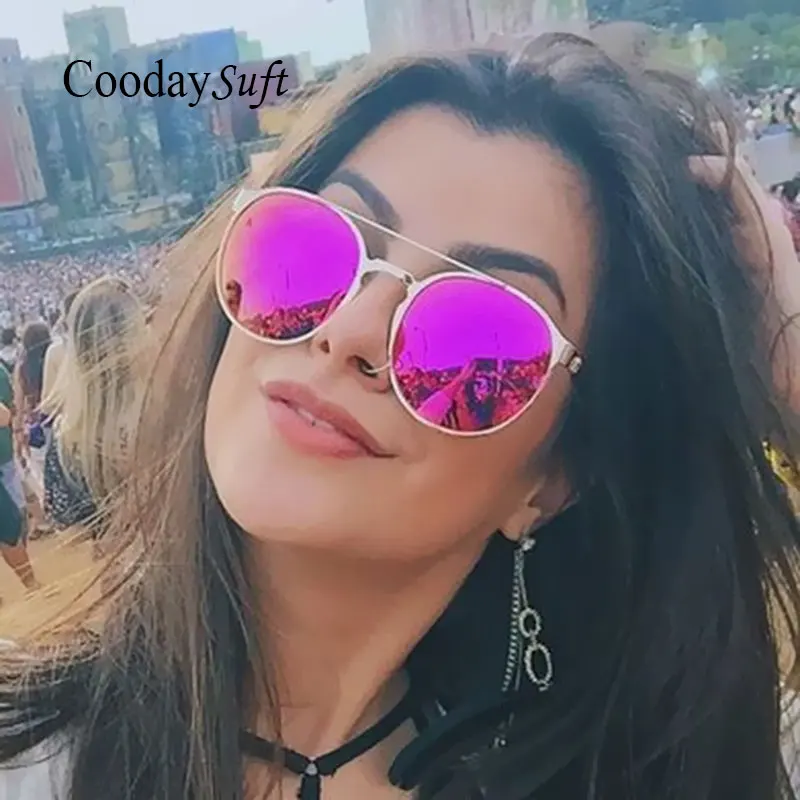 Small Size Sunglasses New Women Fashion Brand Designer Metal Frame