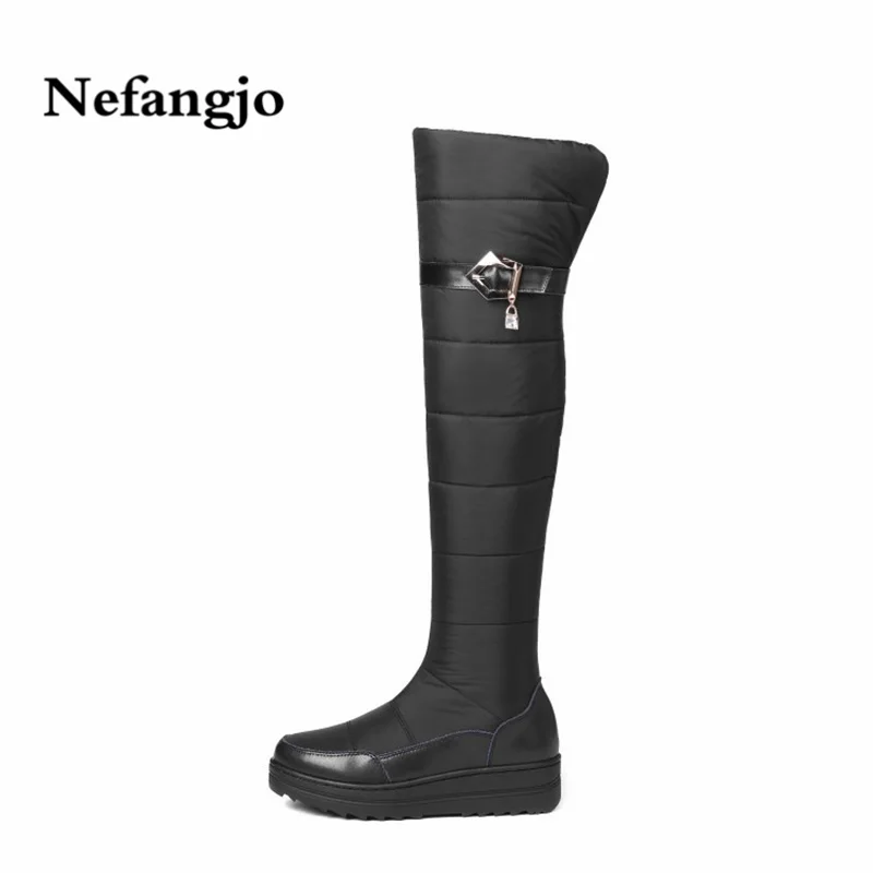 

Nefangjo 2018 Shoes Women New Fashion Keep Warm Snow Boots Over-the-Knee High Quality Waterproof Non-slip Bottom Women Boots