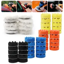 50 шт. " дюймов 80 мм Полировка Губка колодки комплект для автомобиля полировщик