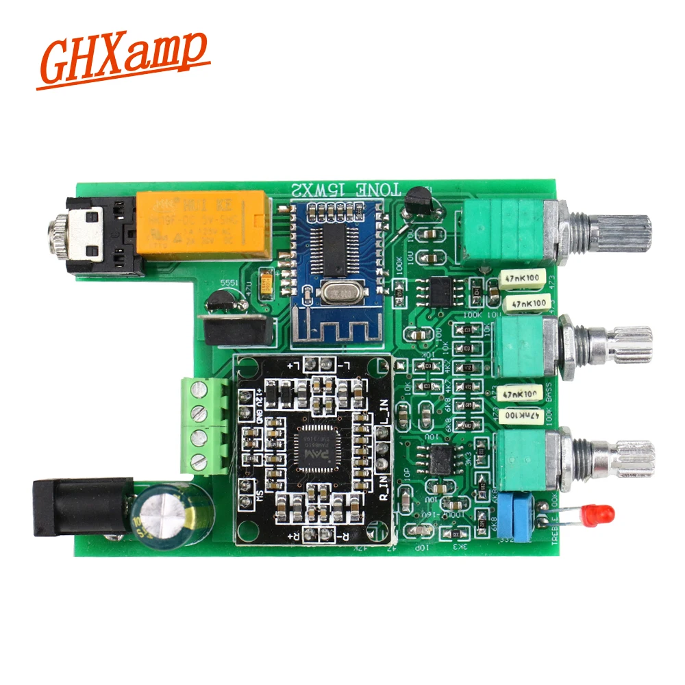 GHXAMP 15 Вт * 2 Bluetooth усилитель аудио Плата цифровой NE5532 твитер бас регулировка для 10 20