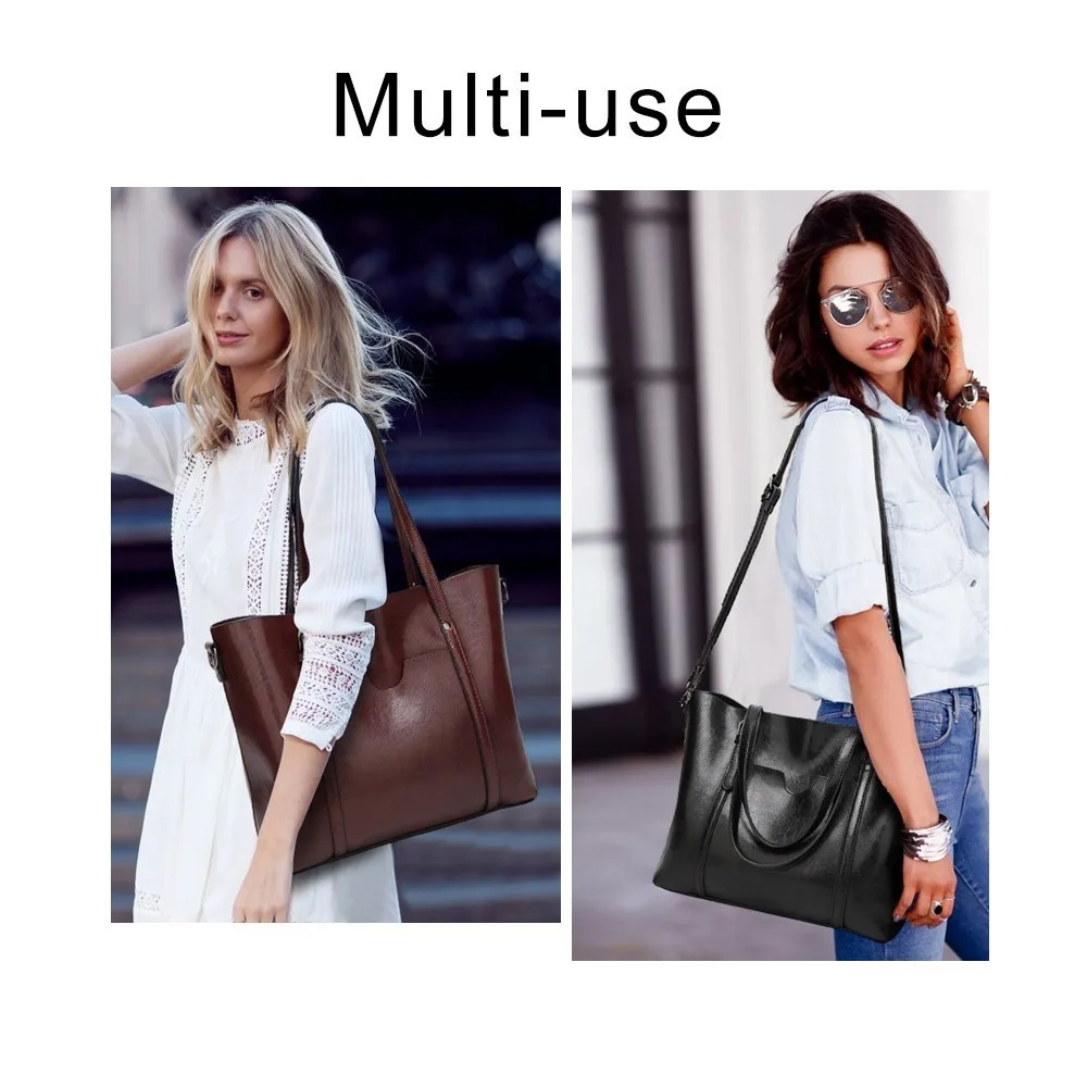 Herald Fashion Large Capacity Women Tote Bag High Quality Leather Female Shoulder Bag Causal Women Handbag Lady's Messenger Bags