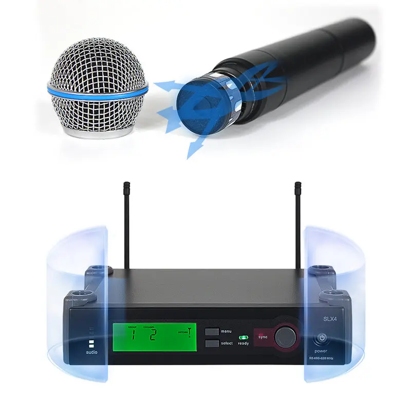 

UHF Professional Wireless Microphone System SLX SLX24 Super Cardioid BETA Handheld Microfone Mic Top Quality