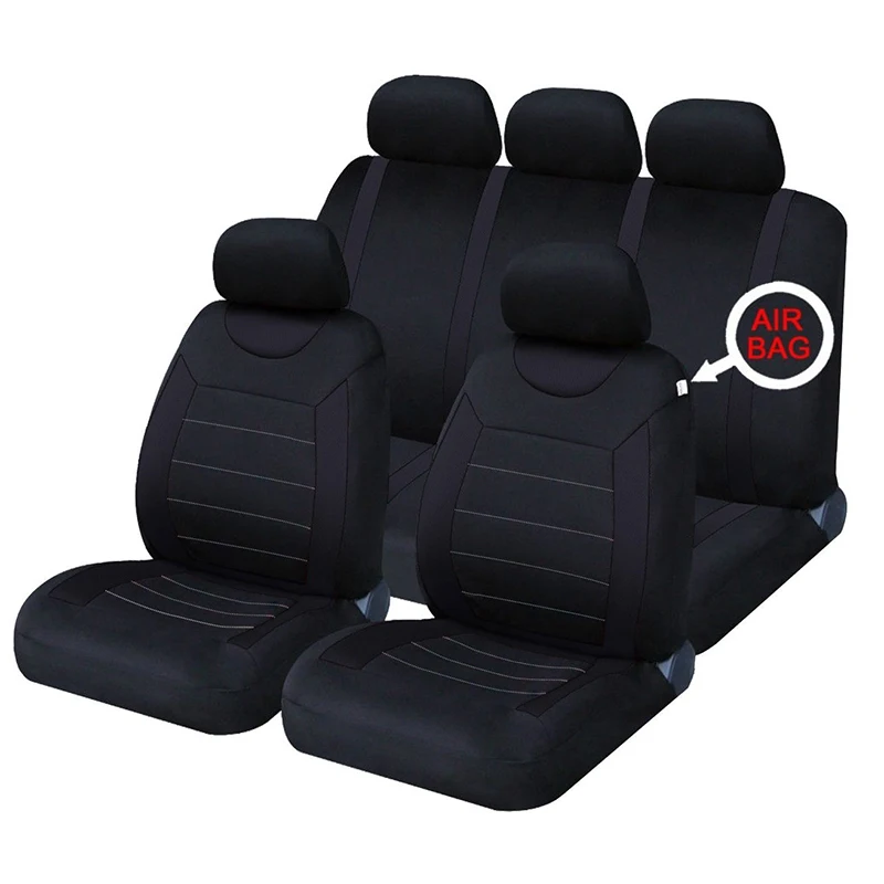

Universal Auto Full Set Car Seat Covers Polyester Front Rear 5 Heads 4 Colors Seat Cover Auto Chair Car Styling
