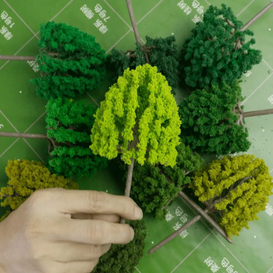 1000 шт./лот 2 см Лидер продаж 2018 Новый миниатюрный архитектурная модель зеленое дерево для ho поезд макет модель сцены