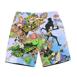 2019 летние новые быстросохнущая пляжные шорты мужские's 3D аниме Одна деталь пляжные шорты Плавки Для мужчин хип-хоп Короткие штаны пляжная