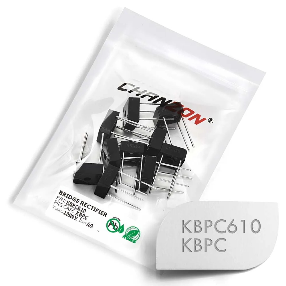 10 шт. KBPC610 мостовой выпрямитель диод 6A 1000 В kpdc (D 72) 610 однофазный полновесный 6 Ампер