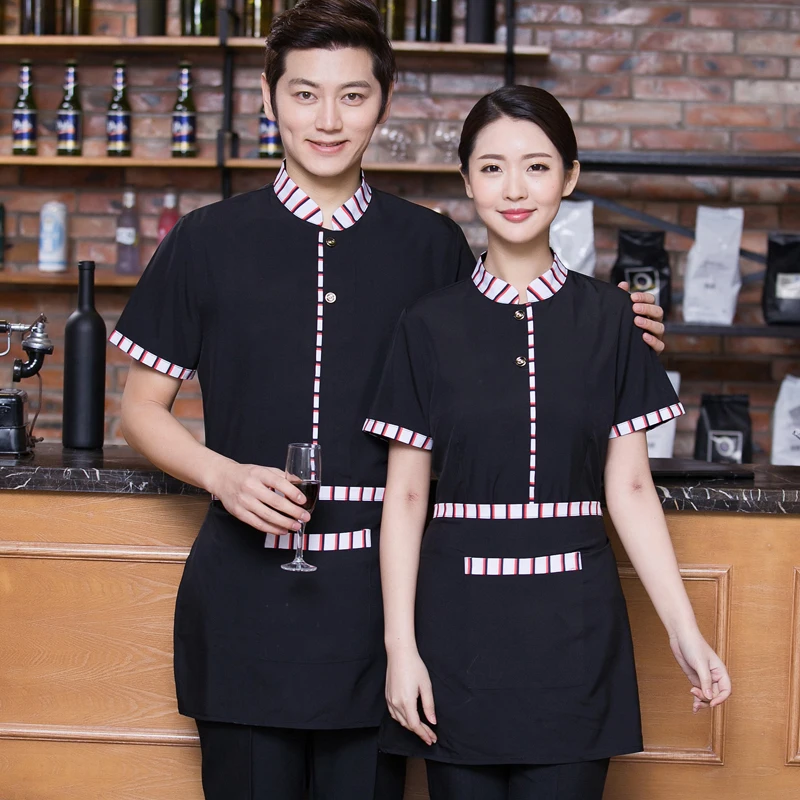 

Hotel Uniform Short Sleeved Summer Female Fast Food Restaurant Cafe Tea Shop Waiter Work Clothes Summer J131