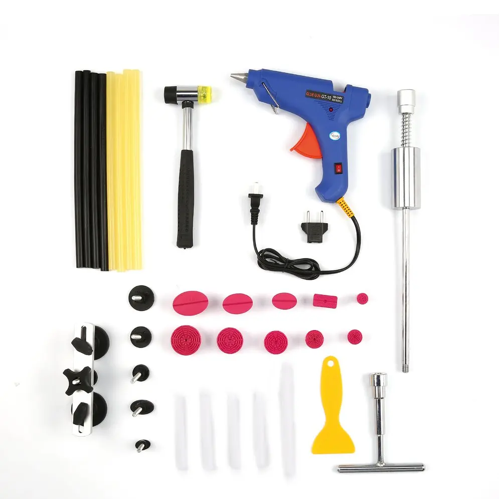 

Paintless Dent Repair Tools Slide Hammer Puller Hail Ding Set Removal Kits Car Body Maintenance Accessories Tools Bag