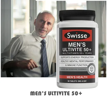 Swisse Compound Vitamins for 50+ Year Men Health Wellness Supplements Male Energy Activity Levels Stamina Vitality During Stress 1