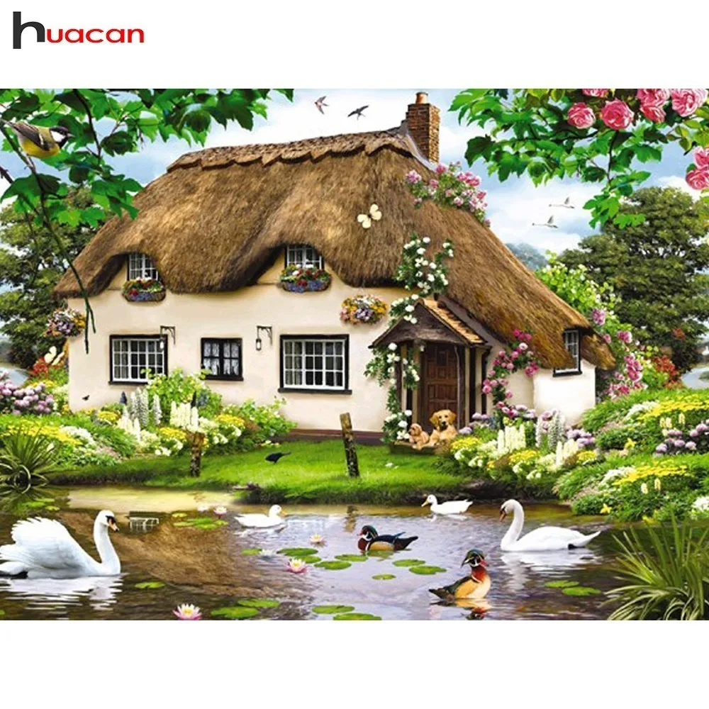 

HUACAN Mosaic Diamond Painting Cartoon 3D Cross Stitch Diamond Embroidery Farm Full New Arrival Decoration Home DIY