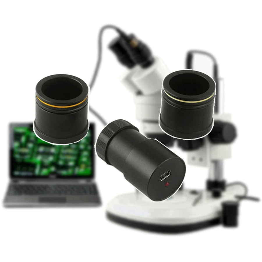 2.0MP HD USB Electronic Digital Microscope Eyepiece Camera CMOS with Adapter Ring for Stereo