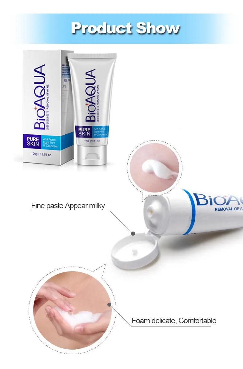 BIOAQUA Anti Acne Facial Cleanser description image 2