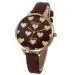 Женские кожаные круглые кварцевые наручные часы с циферблатом с милым узором в форме сердца, повседневные нарядные часы - Цвет: bw
