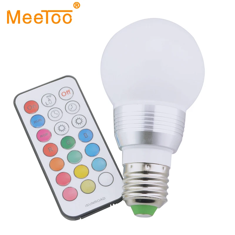 RGB Светодиодная лампа E27 7 Вт Светодиодный точечный светильник с таймером
