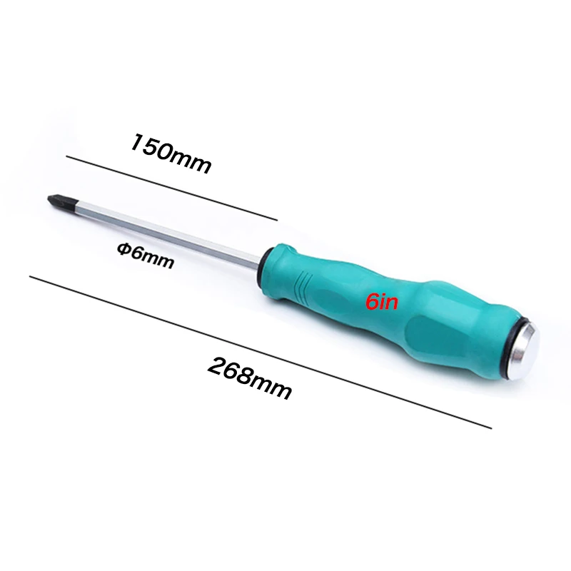 Jewii 1 шт. отвертка Изолированная TPR ручка 4in 6in Phillips щелевая бытовая техника инструмент для ремонта электрика - Цвет: 6in-Phillips