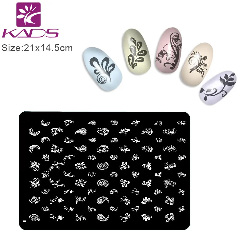 Buy KADS 1Pcs Stamping Grass Shape Nail Stamping