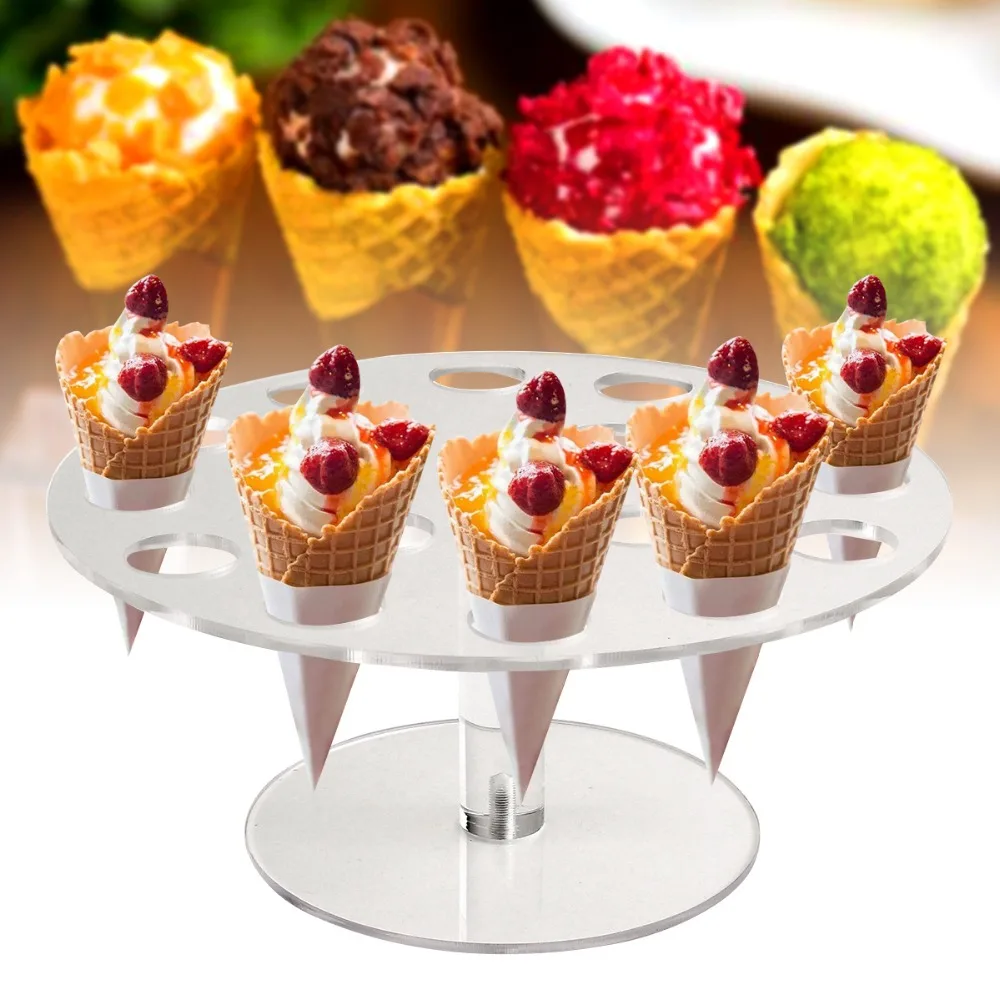 Aliexpress.com : Buy Acrylic Ice Cream Cone Holder Cake ...