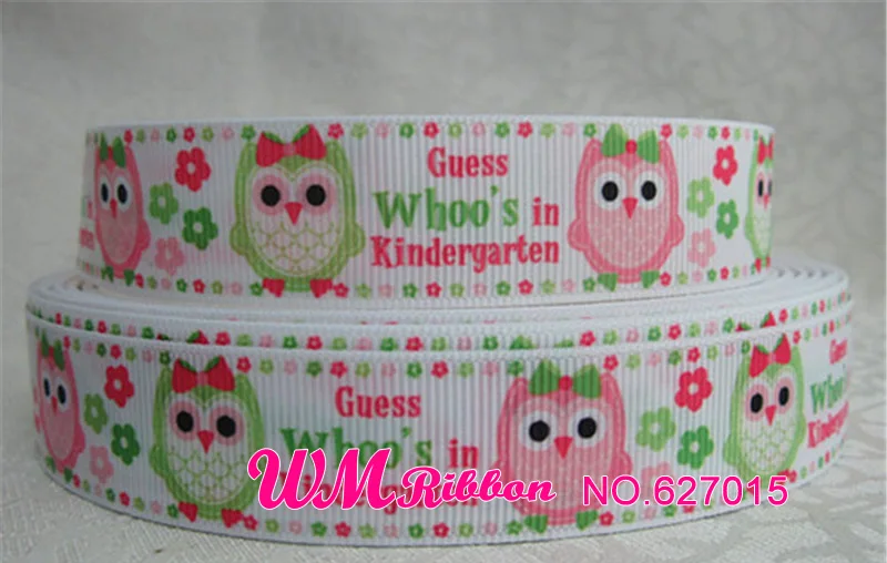 Лента WM 7/8 дюймов 22 мм Happy Kids Grosgrain лента 50yds/рулон школьный номер напечатанные Индивидуальные Лямки для волос - Цвет: 627015