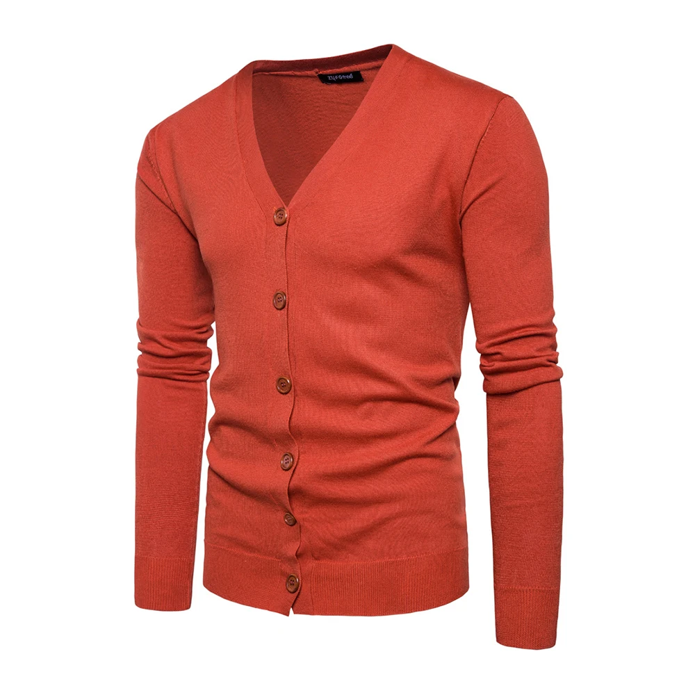 2019 Men Sweater Casual Button V-neck Sweaters Long Sleeve Cotton Knit Cardigan Slim Fit Pull Homme Multicolor 2019 Men Sweater Casual Button V-neck Sweaters Long Sleeve Cotton Knit Cardigan Slim Fit Pull Homme Multicolor