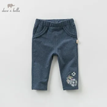 

DBA9394 dave bella spring baby girls floral print pants children full length kids pants infant toddler trousers