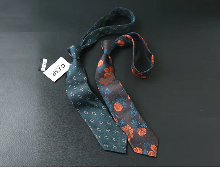 Полосатый Пейсли перо Цветочный Тонкий галстук для мужские галстуки 7 см бабочка в деловом стиле полиэстер Corbatas свадебные костюмы Gravatas