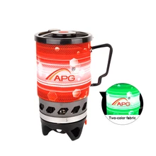 Pessoal sistema de cozimento propano fogão a gás acampamento portátil ao ar livre queimadores equipamento caminhadas trocador calor pote