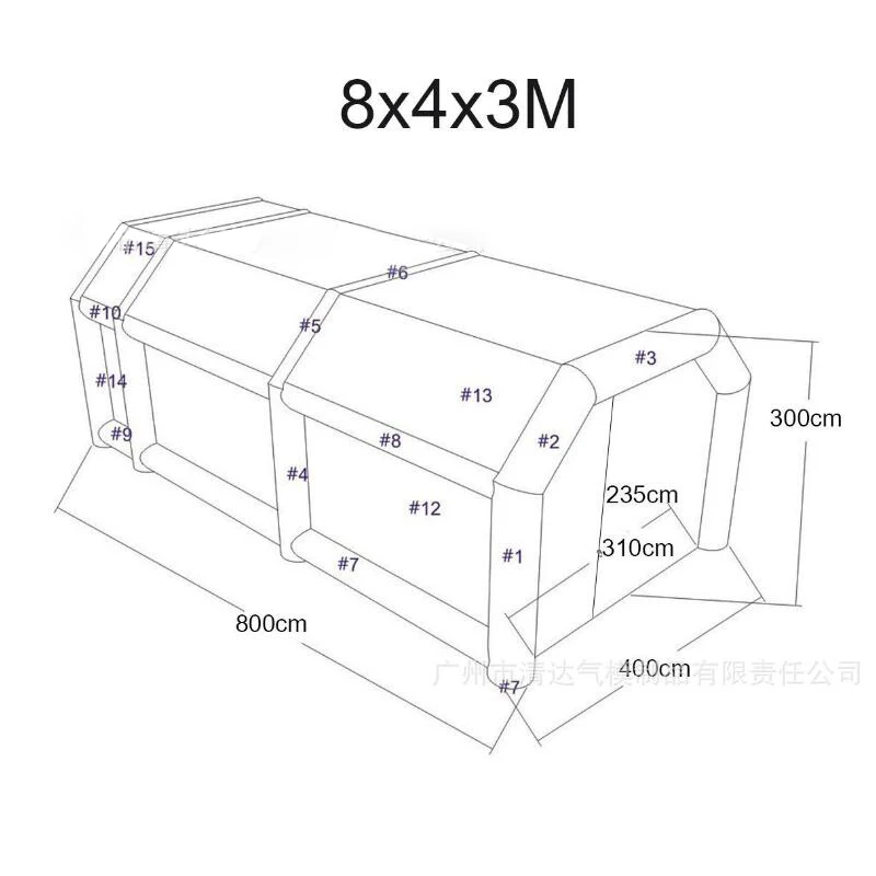  Portable Inflatable Spray Booth Mobile Workshop Dust-free Workshop Inflatable Tent Environmental Pr
