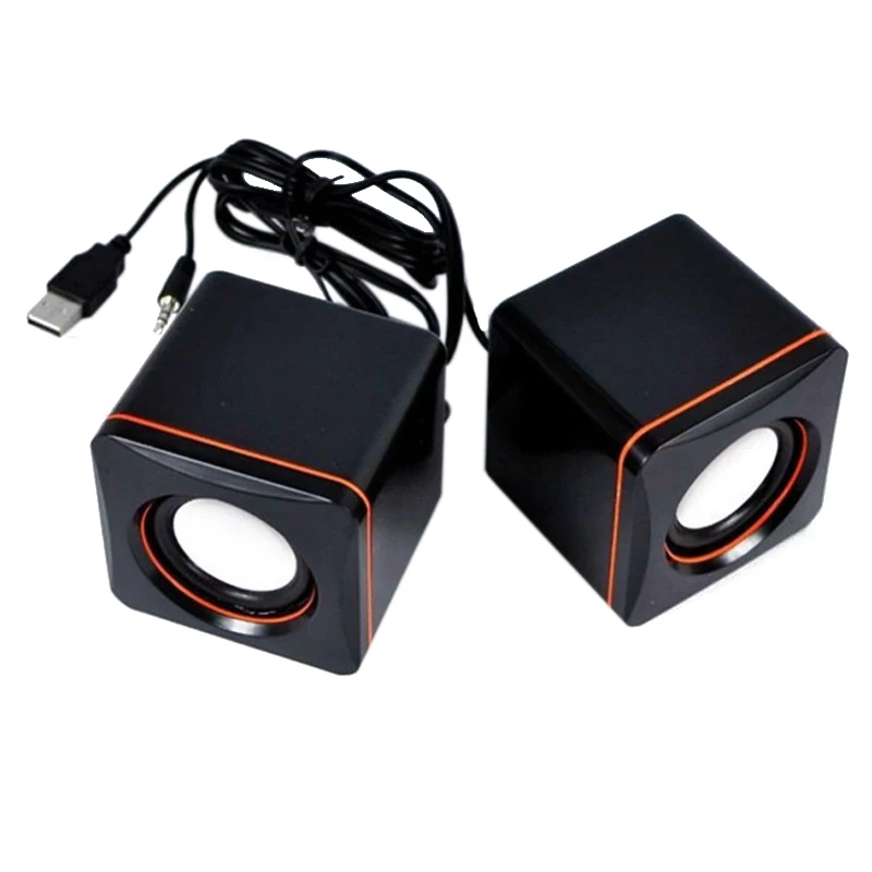 

1 Set 3.5mm Audio Multimedia Speakers Mini Tablet PC Computer Notebook Loud speaker Box USB Wired Desktop Speaker Music Player